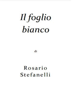 cover image of Il foglio bianco